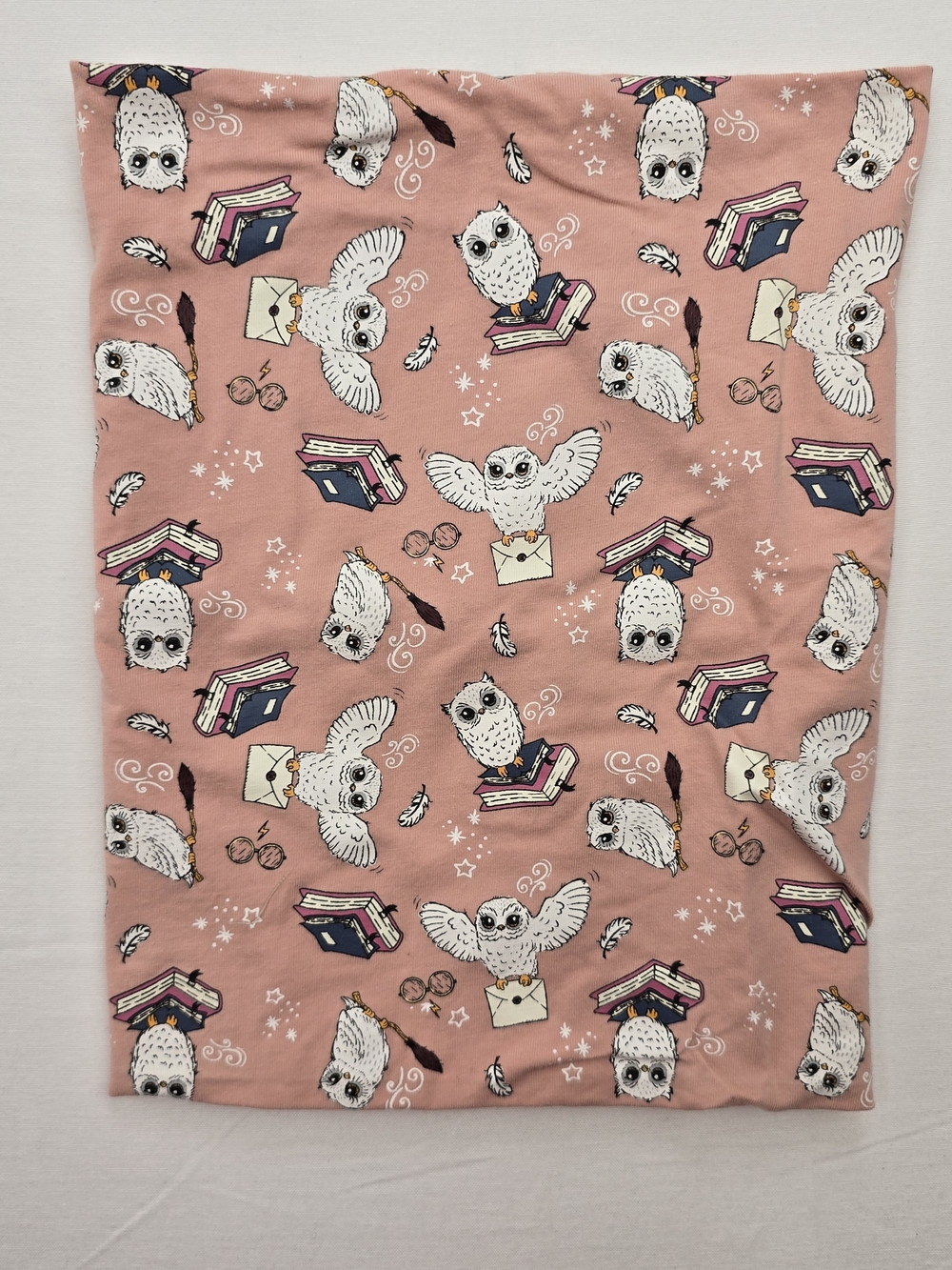 H&M Harry Potter Pink Owl & Book Print Snood Scarf Wrap